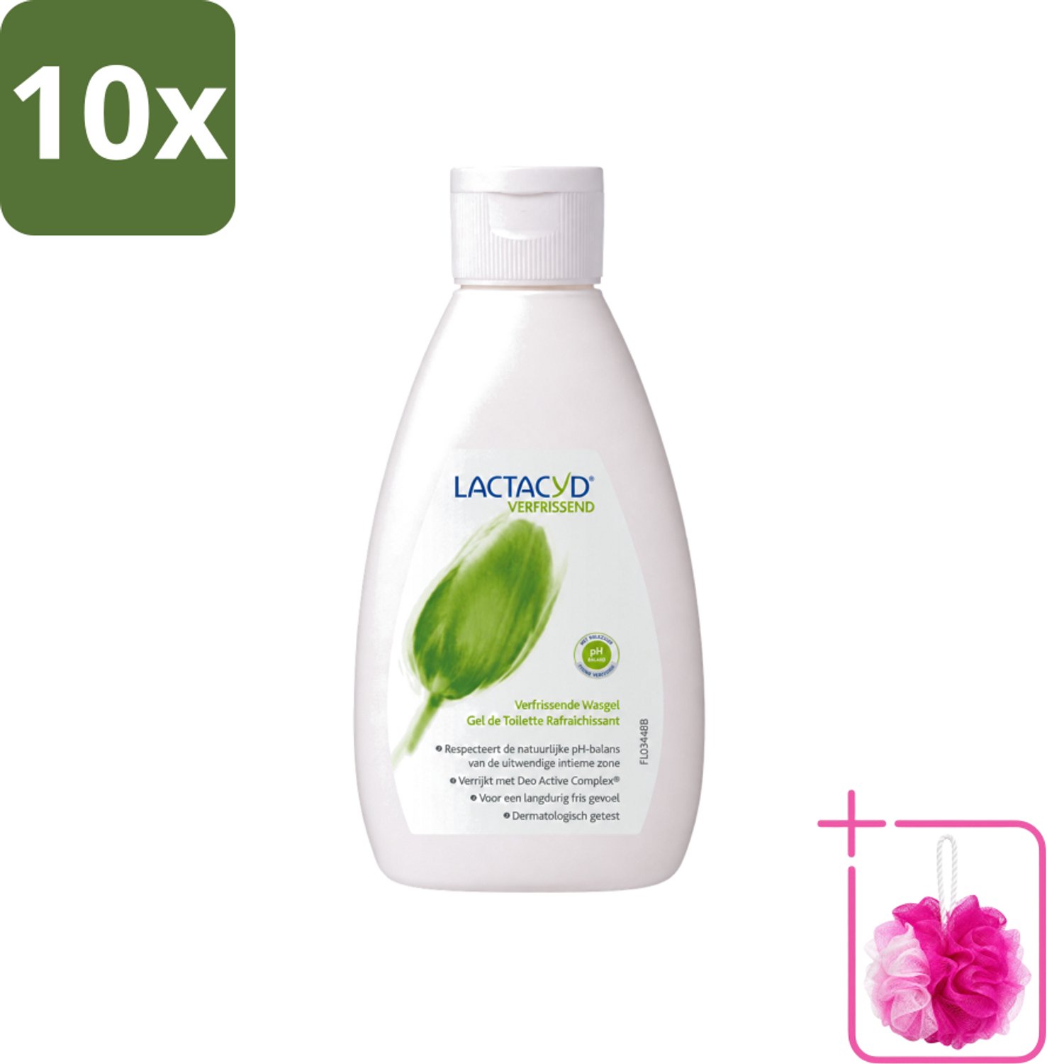 10 x Lactacyd – Verfrissende Wasgel - 200 m - Bulkverpakking - Intieme wasgel - Douchemop - Frisse intieme wasgel