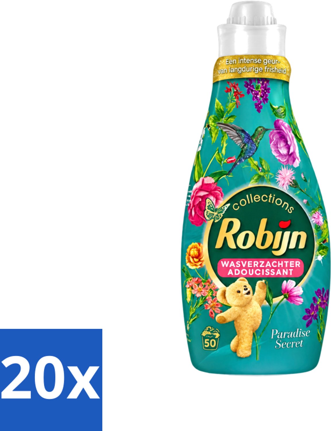 20 x Robijn Collections - Wasverzachter - Paradise Secret - 1,25L - 50 Wasbeurten - Voordeelverpakking - 20 stuks