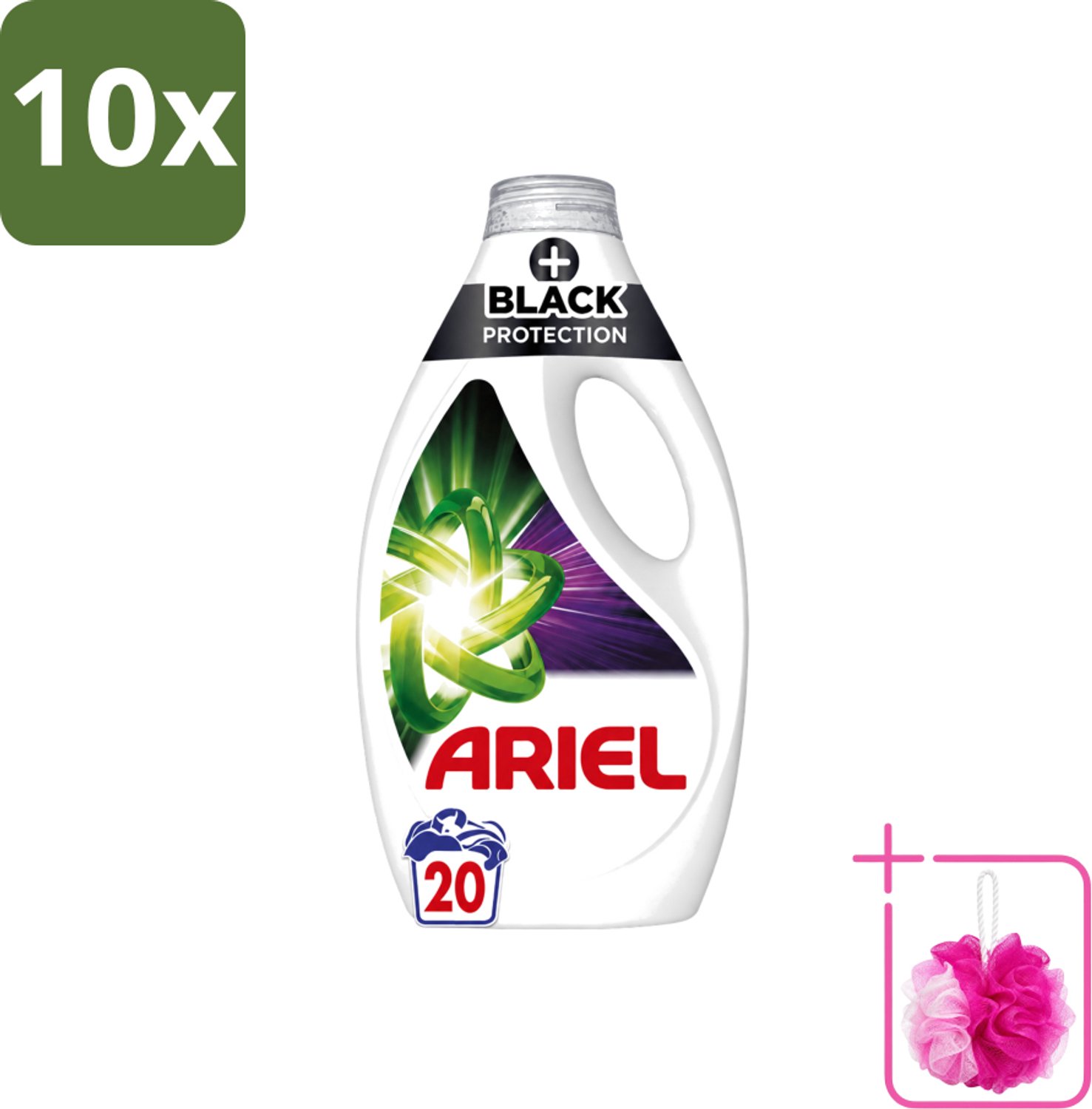 10 x Ariel – +Revita Black – Vloeibaar Wasmiddel – 900 ml - Bulkverpakking - Donkere kleuren beschermen - Douchemop - Kleurbescherming