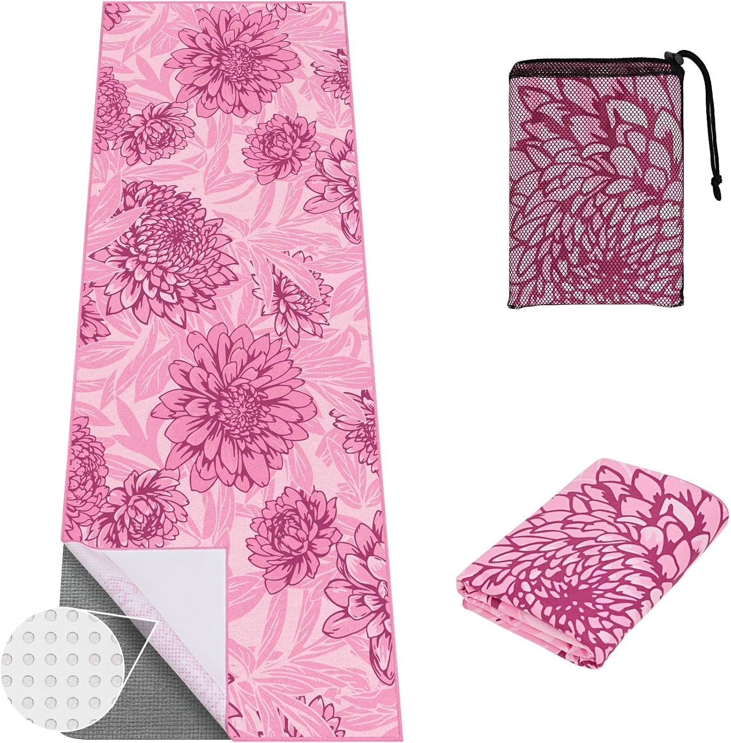 Handdoek voor Hot Yoga Microfiber Mat Handdoek met Hoek Zakken