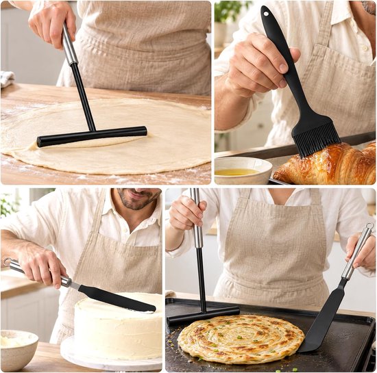 Verdeler spatel kit deegverdeler spatel crêpe maker kookkwast — afbeelding 4