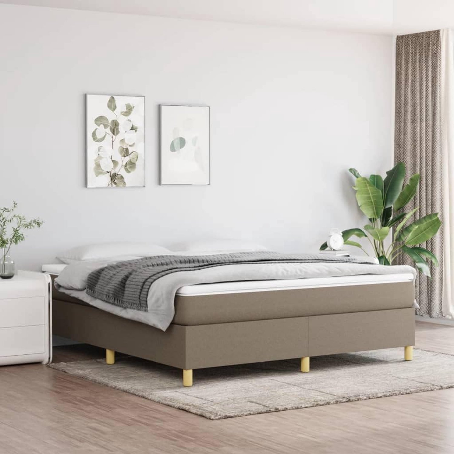 Pocketvering Boxspring 160x200 cm Taupe