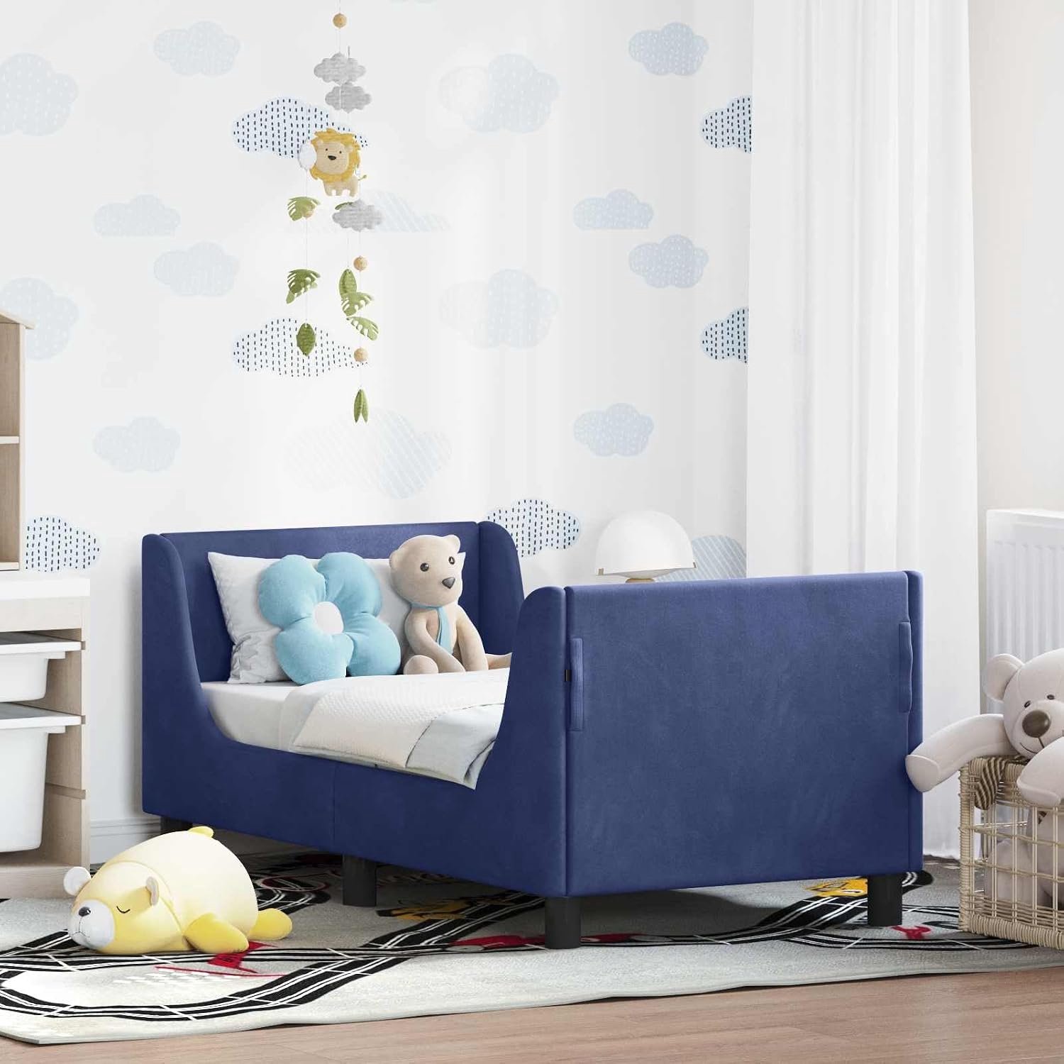 Opbergbedframe Politieblauw 70 x 140 cm