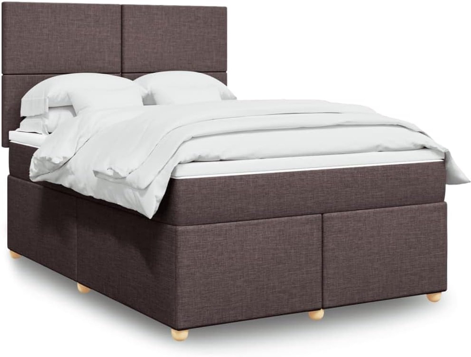 Polyesterweefsel Boxspringbed Donkerbruin 140x200 cm