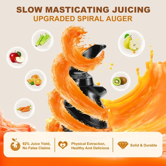 Krachtige Slow Juicer voor Vers Sap — afbeelding 3