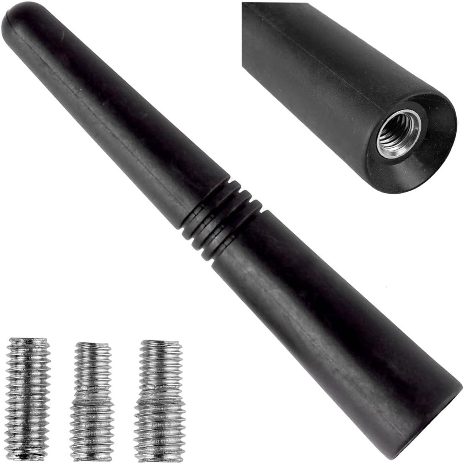 Autoantenne Mini Universeel 9cm - Zwart - Sportief design - Verbeter ontvangst - Homevero