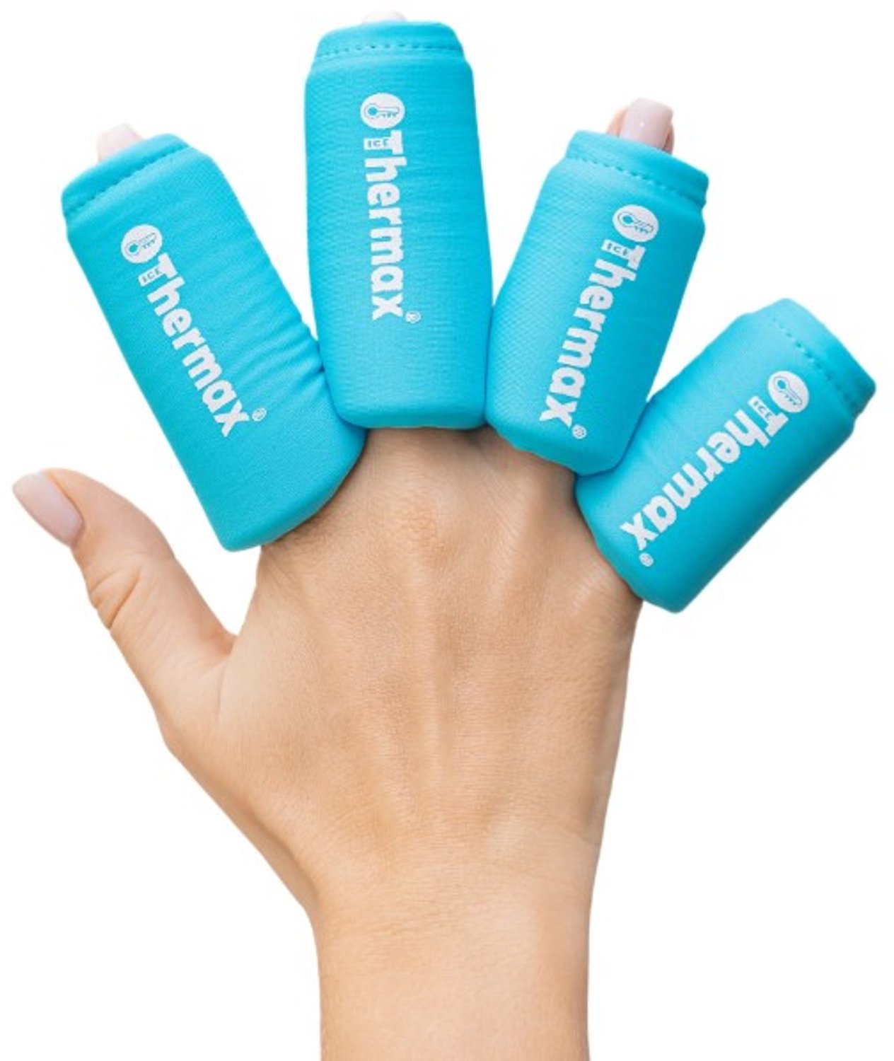Thermax Hot-Cold Finger Sleeves/Blue - Vingercompressiebandages - Premium Kwaliteit Koude- & Warmtetherapie - Verlicht Vingerpijn en Zwelling - Flexibele Compressie - Herbruikbaar