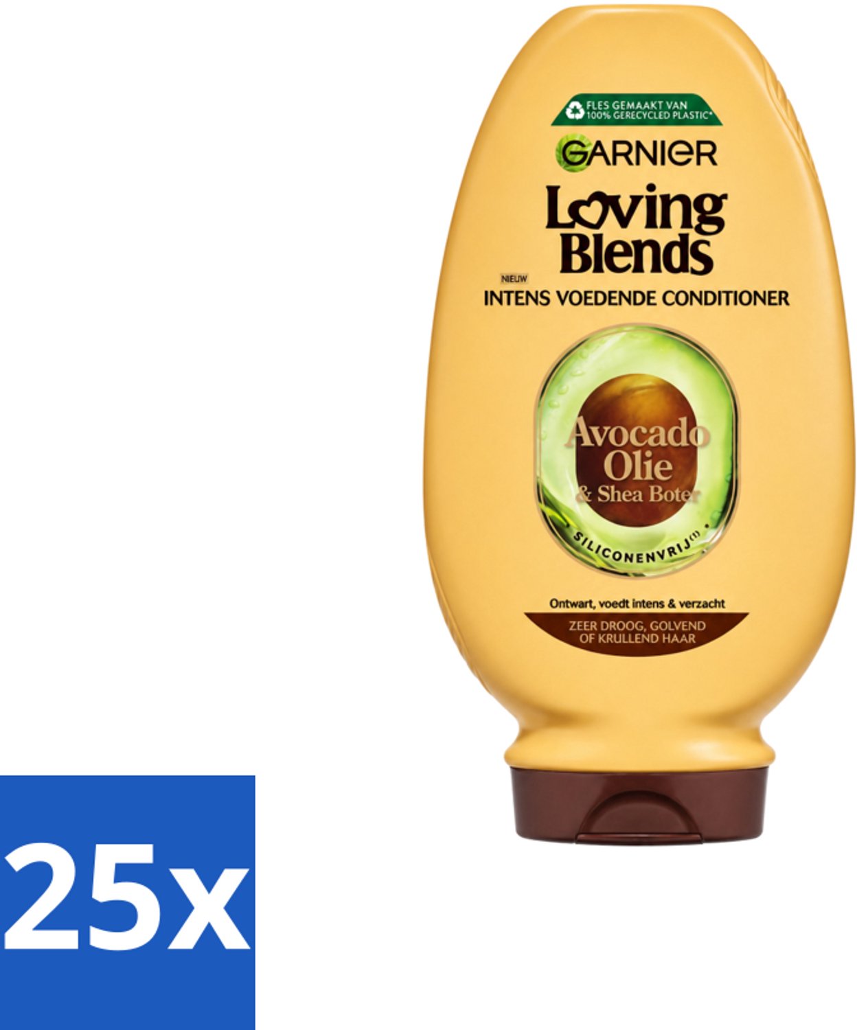 25 x Garnier - Loving Blends - Conditioner - Avocado Olie & Shea Boter - Zeer Droog of Pluizig Haar - 250 ml - Voordeelverpakking - 25 stuks