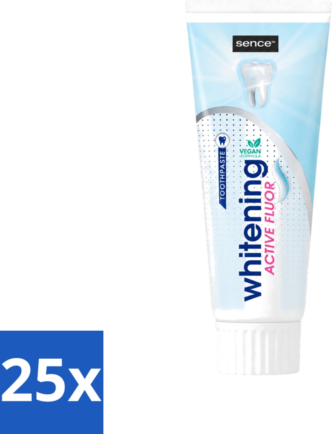 25 x Sence - Whitening - Tandpasta - Met Fluor - 75 ml - Voordeelverpakking - 25 stuks