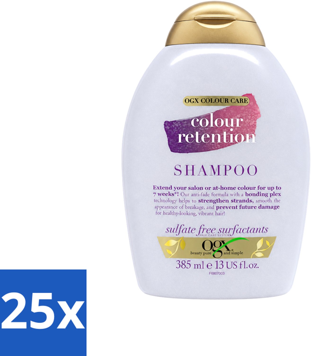 25 x OGX - Colour Retention - Shampoo - Voor Gekleurd Haar - 385 ml - Voordeelverpakking - 25 stuks
