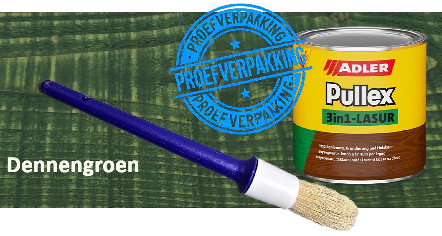 ADLER Pullex 3in1-Lazuur – 3-in-1 Buitenbeits voor Hout – Grondlaag, Tussenlaag en Eindlaag in één – Dennengroen – 100 ml