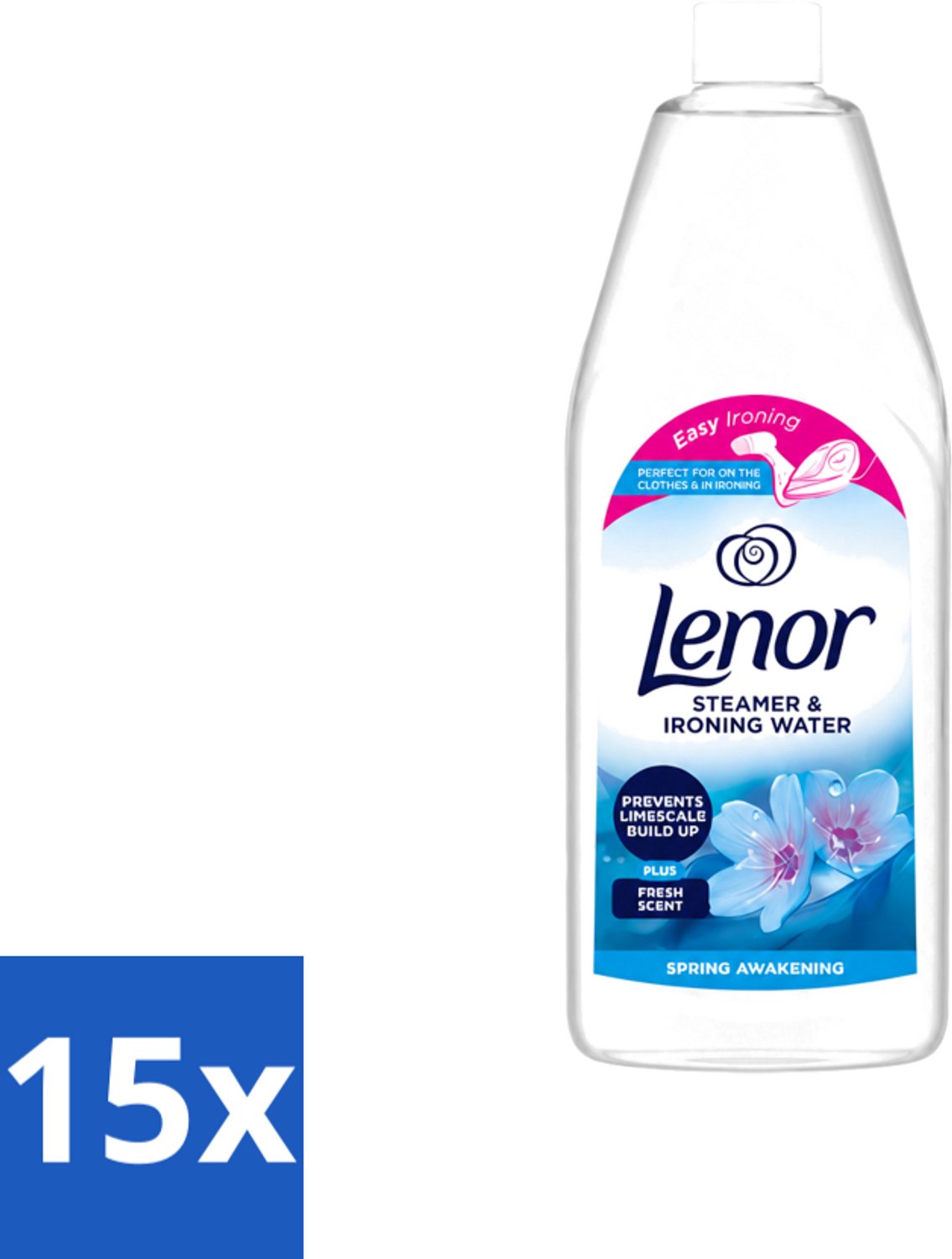 15 x Lenor - Strijkwater - Spring Awakening - Textielverfrisser - 1000 ml - Voordeelverpakking - 15 stuks