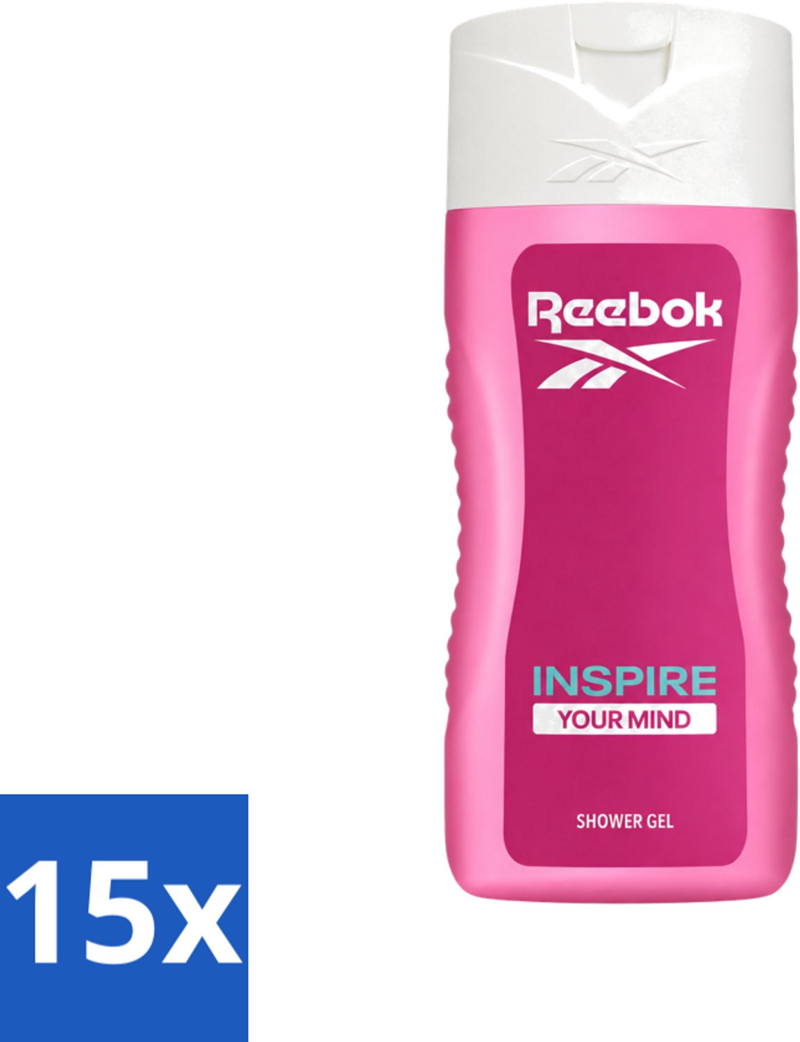 15 x Reebok - Inspire Your Mind - Douchegel - 400 ml - Voordeelverpakking - 15 stuks