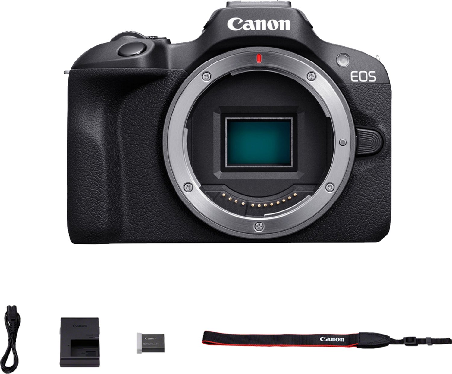 Bol.com Canon EOS R100 Body - Systeemcamera - 24.1 MP - Foto en Video - Compact formaat - Creative assist - Camera zonder lens aanbieding