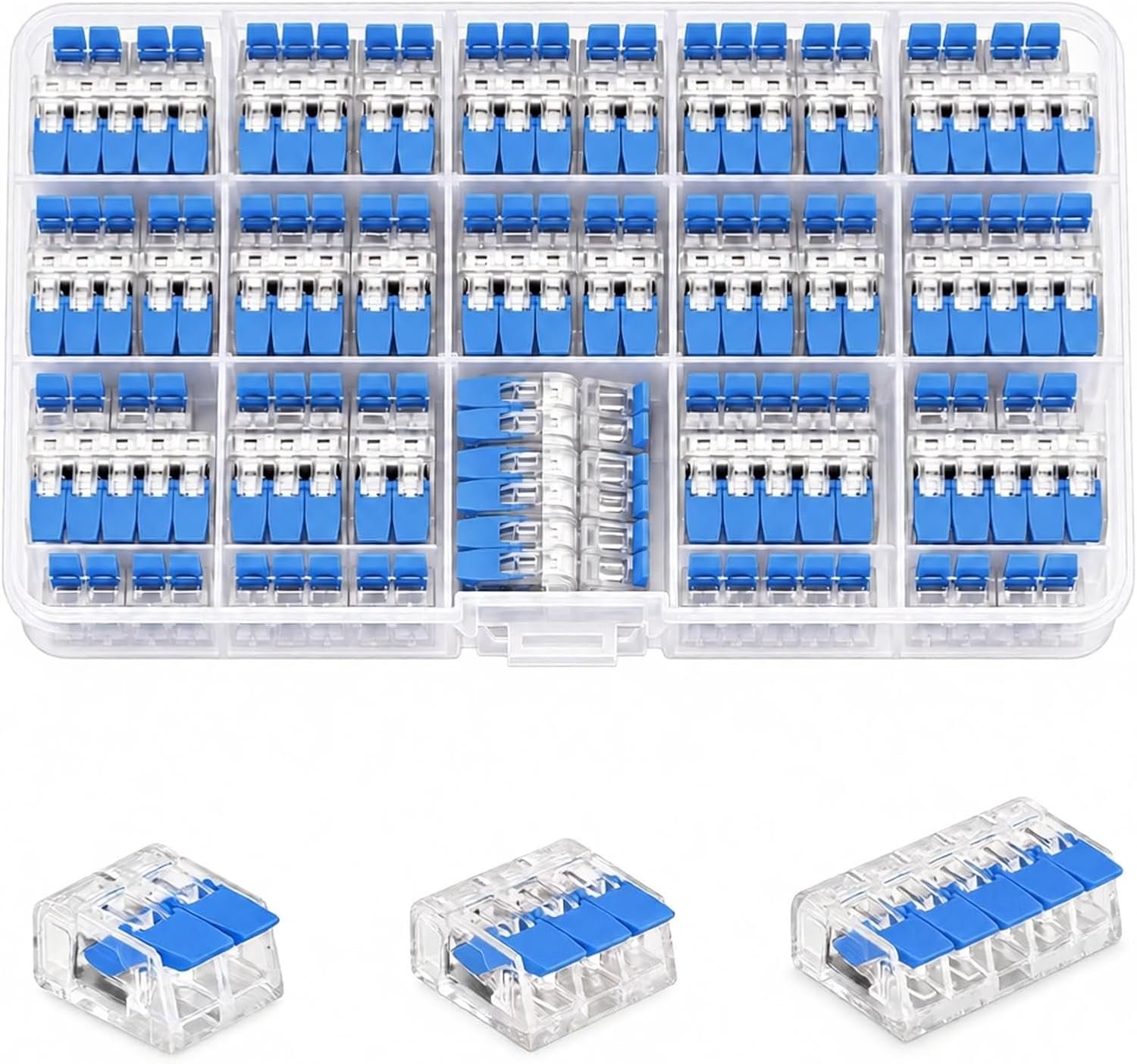 Kabelklemmen elektrisch, 95 stuks kabelconnectoren 2-3-5 geleiders