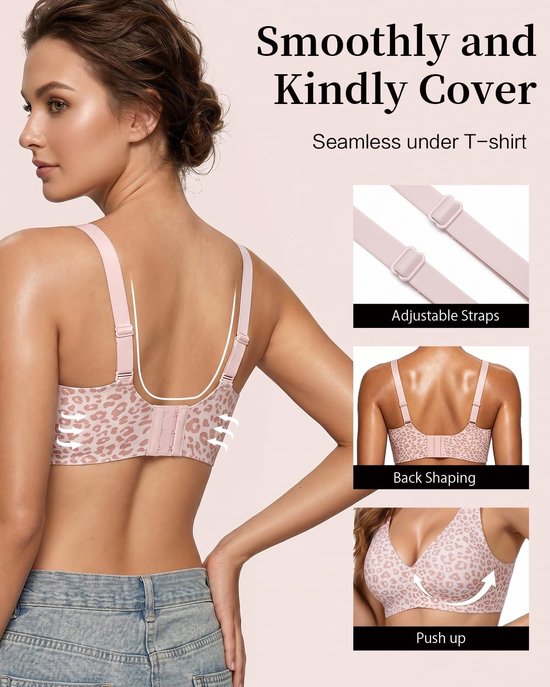 Beha zonder beugel, push-up, gevoerd, Jelly BH, comfortabele beha voor dames — afbeelding 5