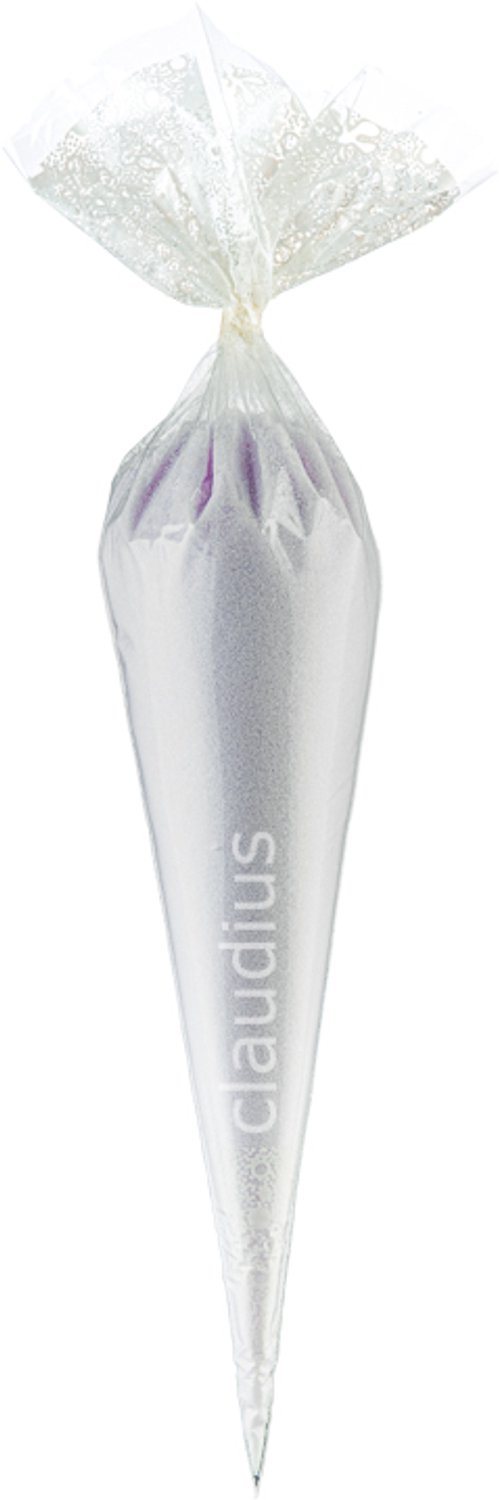 Claudius Scrubzout Lavendel - 500 gram in puntzak wit - set van 6 stuks - Hydraterende Lichaamsscrub - Body Scrub