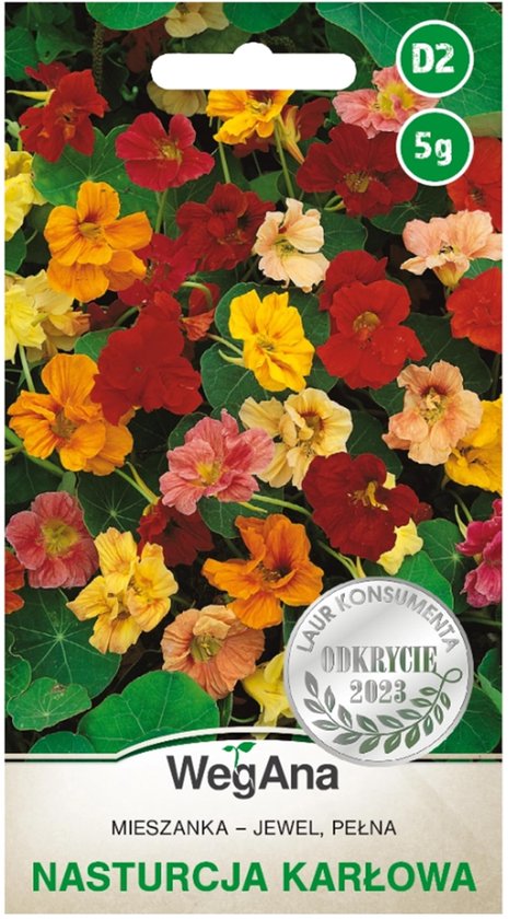 Dwarf Nasturtium Zadenmix 5g - Bloemenzaden voor Balkon en Bijentuin