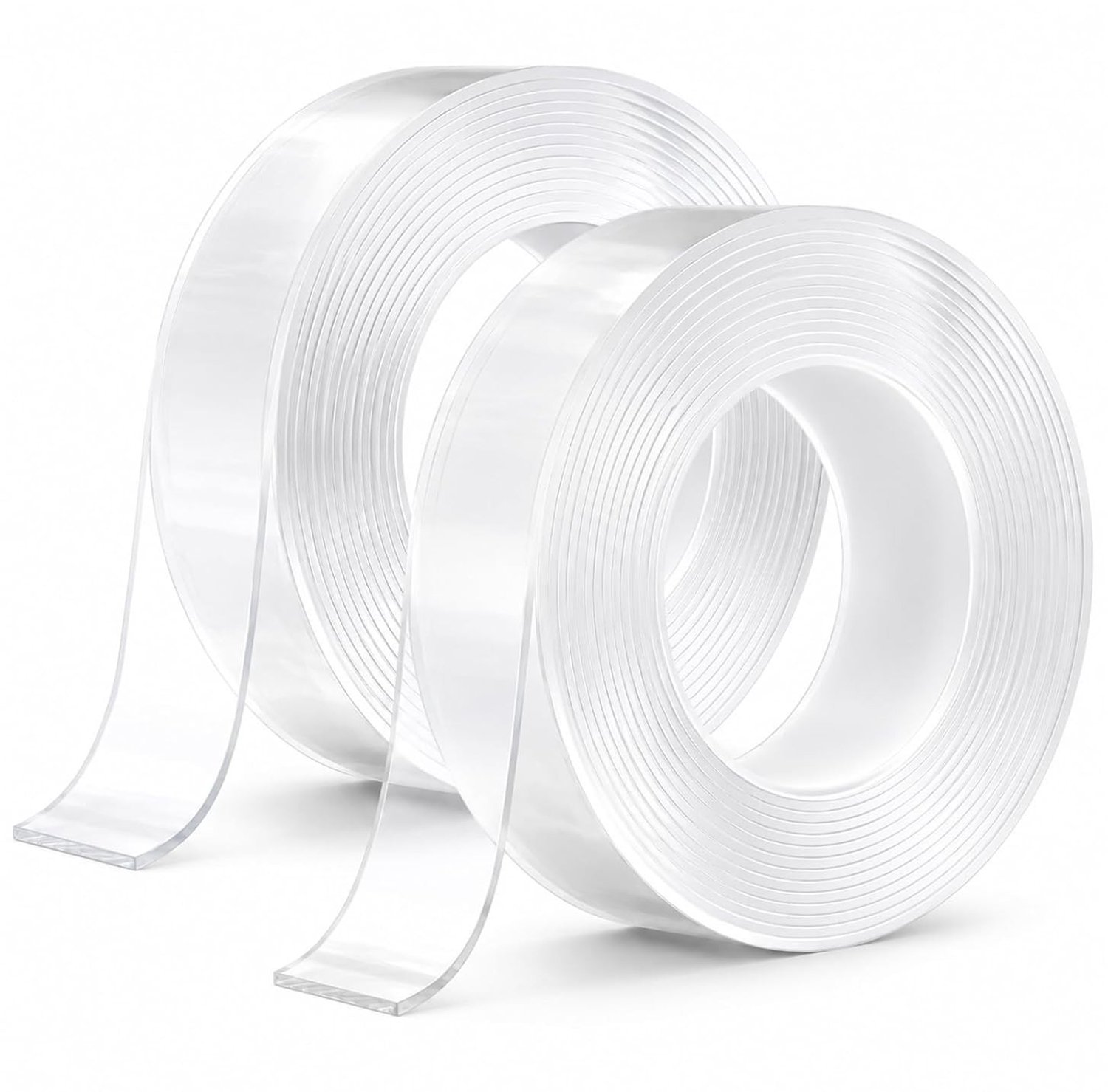 Dubbelzijdige Nano Tape Transparant 1mm x 2cm x 5m - Herbruikbare Plakband voor Wandmontage, Vloerkleden en Fotolijsten - Set van 2 voor Eenvoudige Decoratie en Organisatie
