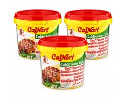 CalNort® | 3 x 250 gram RUND bouillon poeder | bouillon met rundersmaak | Beef flavour Stock | glutenvrij | halal | multipack