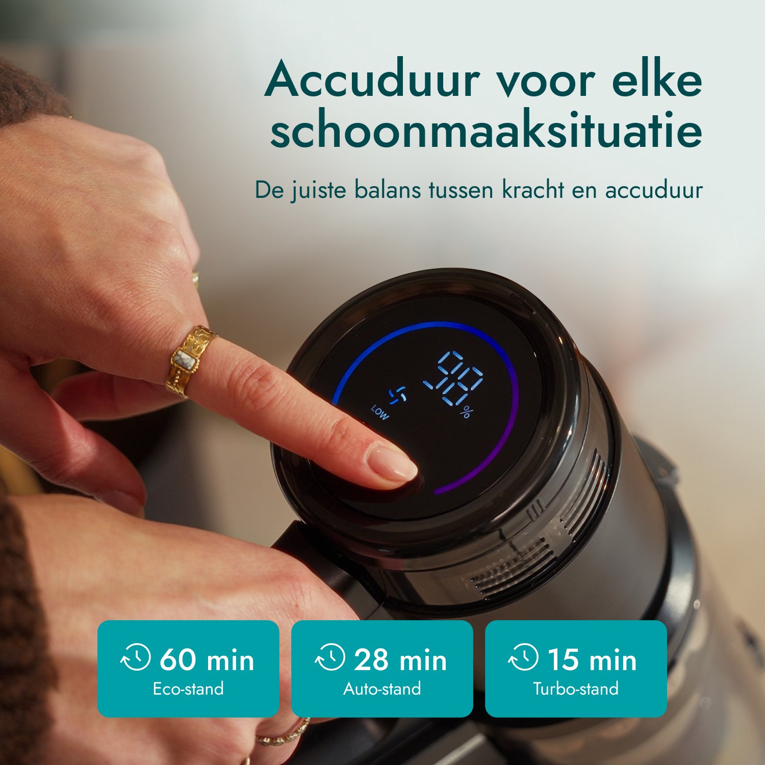 Spoused Bloomfold Draadloze Steelstofzuiger met Laser en Vuildetectie - afbeelding 3