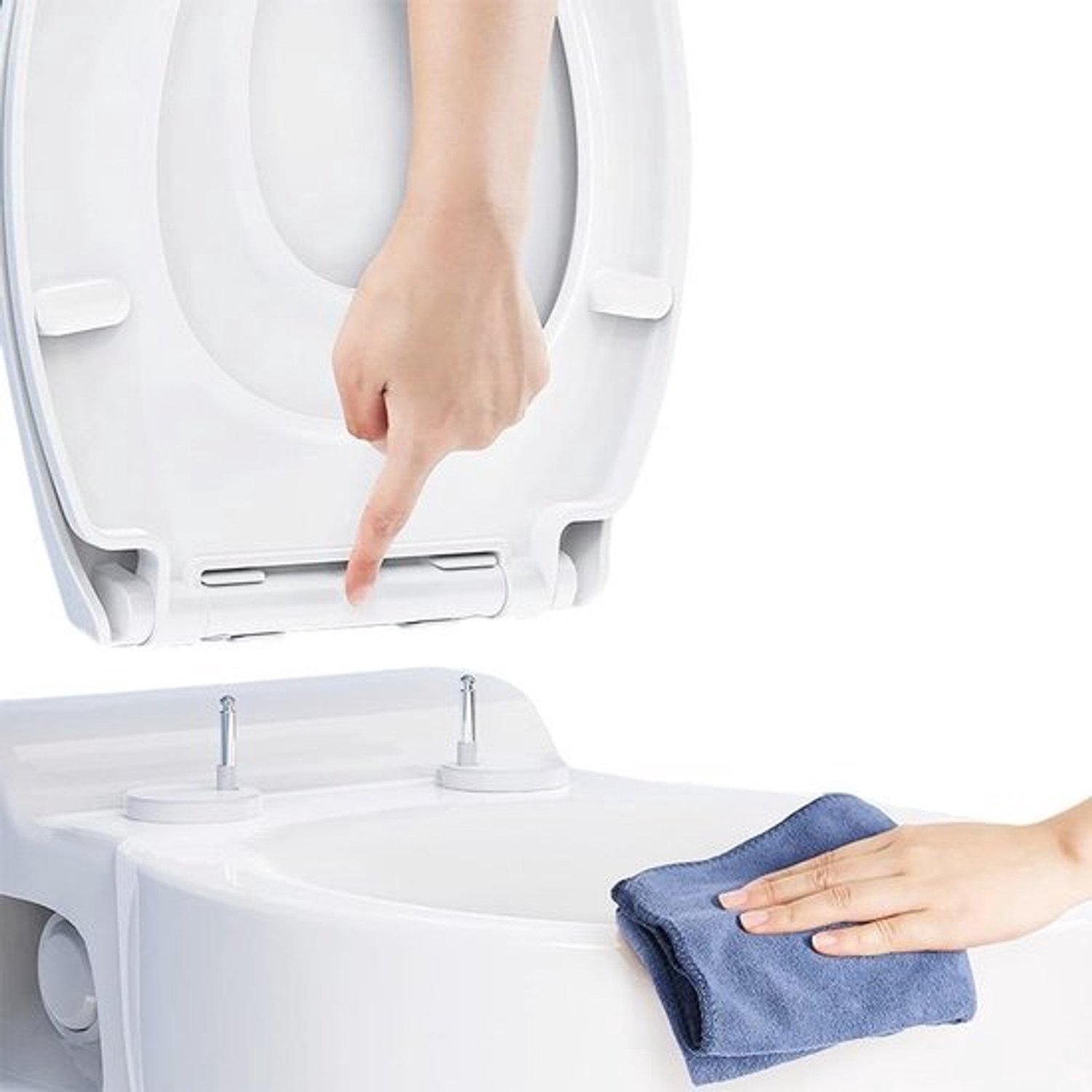 Toiletbril - Zitting en deksel - Gemakkelijk schoon te maken - Softclose - Standaardmaat - Wit