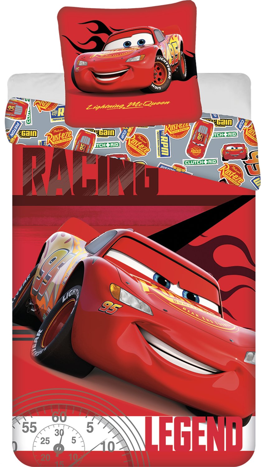 Disney Cars dekbedovertrek Legend - 140 x 200 cm / 60 x 70 cm - Katoen