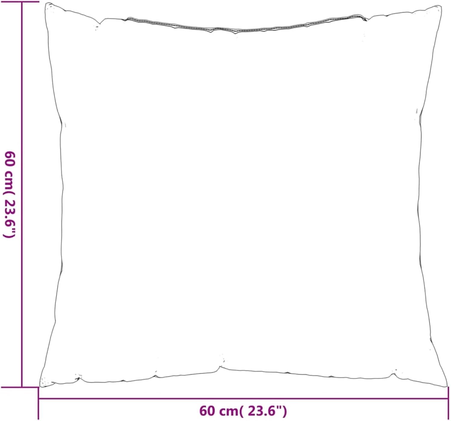 4 STK. 60x60 cm crème waterafstotend, UV-bestendig, met holle vezelvulling 100% polyester voor tuinmeubelen, outdoor & woonkamer