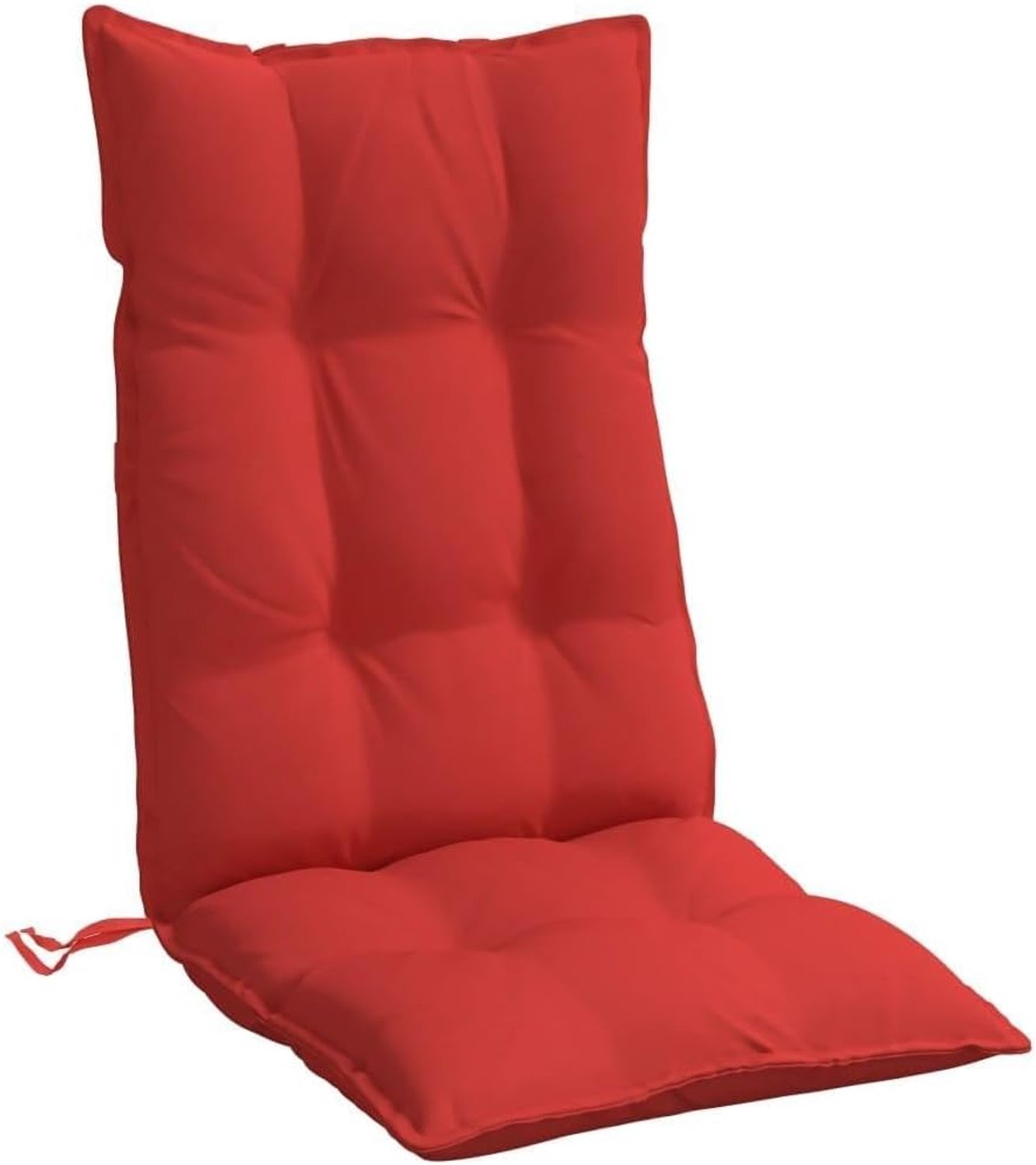 6 stuks kussens met hoge rugleuning van rood Oxford-weefsel, waterafstotende outdoorstoelkussens met zachte PP-holle vezelvulling, antislip door koorden en elastiek, ideaal