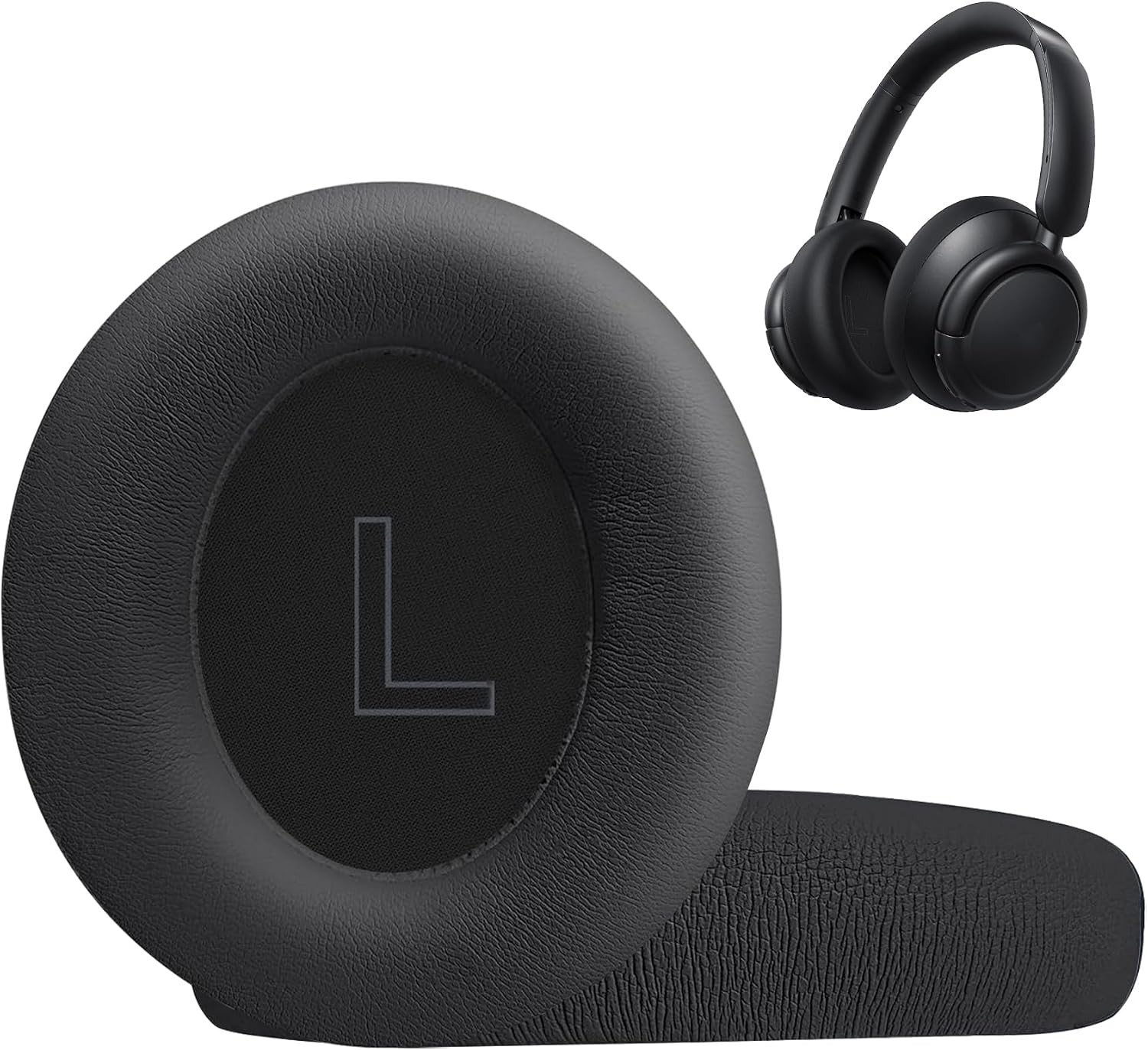 Vervangende Oorkussens voor Bluetooth Hoofdtelefoons, Geschikt voor Anker Soundcore Life Q30/Q35, Zwart, Comfortabel en Duurzaam