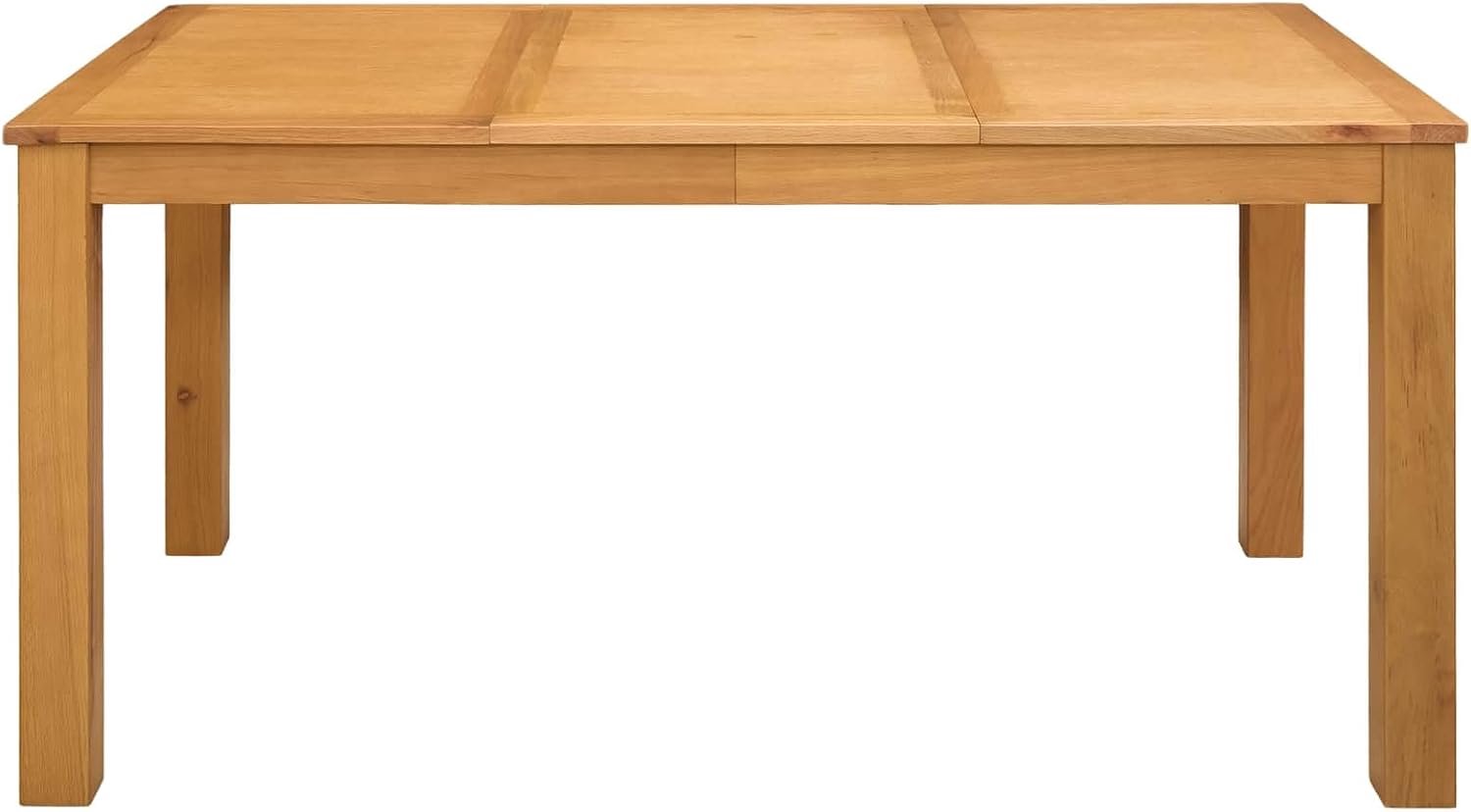 Eettafel 150 x 85 x 75 cm massief hout eiken natuur rechthoekig