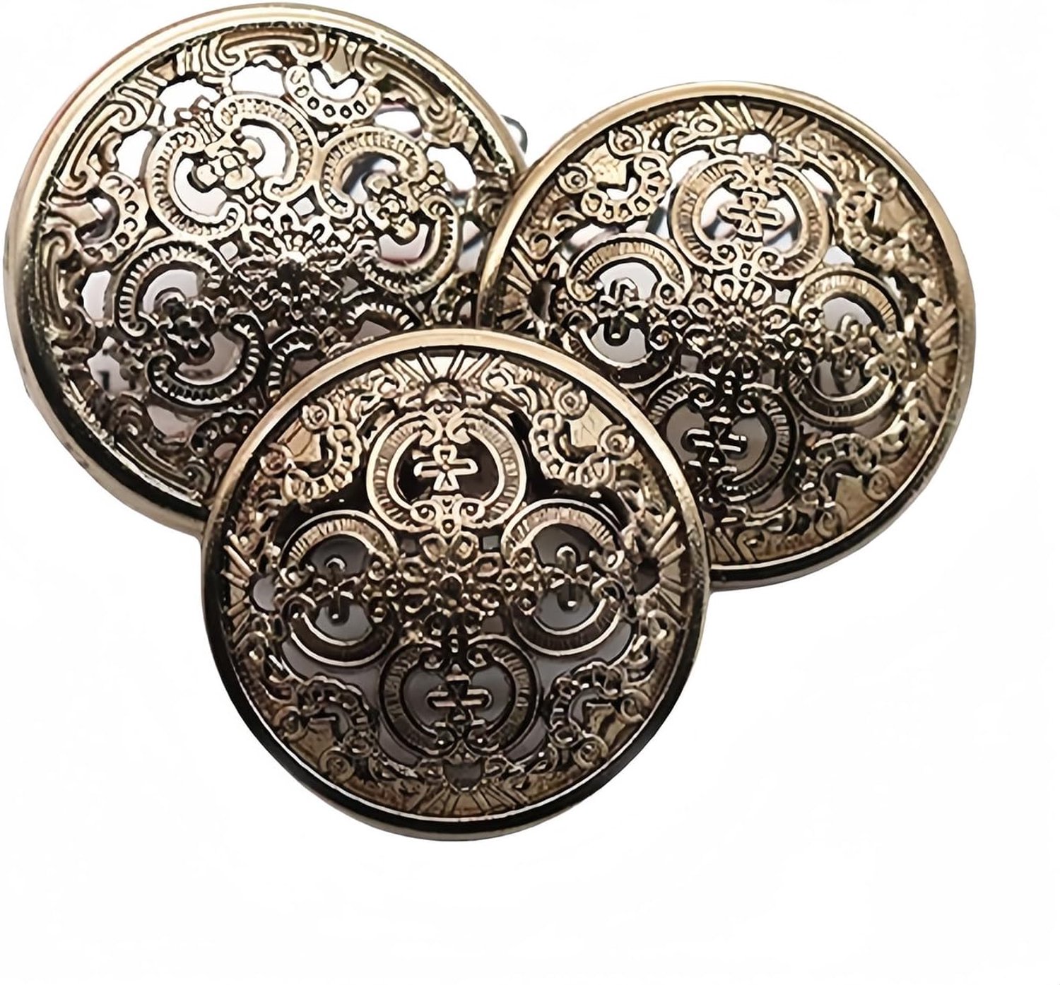 Knopen zwart zilver goud ronde decoratieve knoop voor kleding naai accessoires