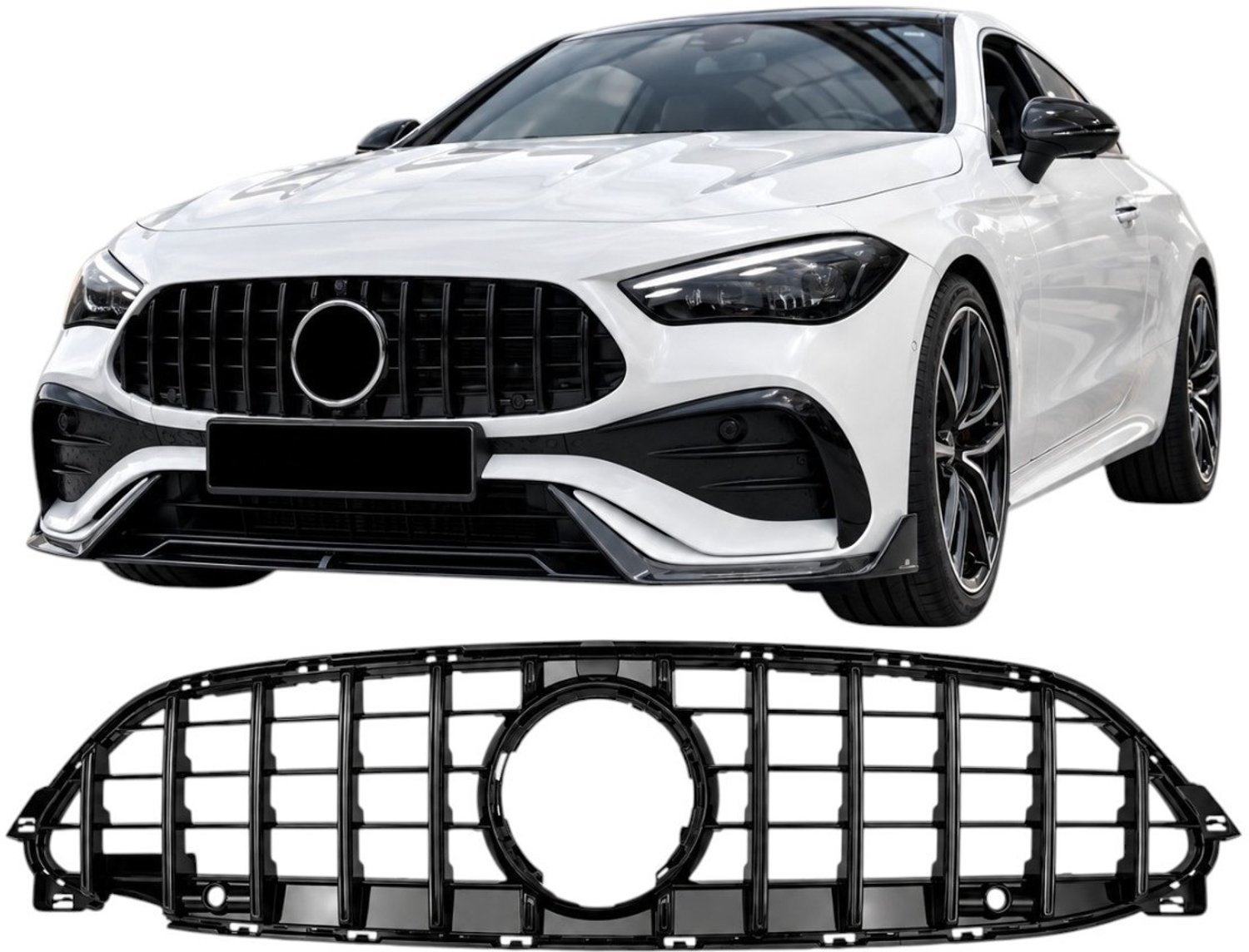 Panamericana Grill Geschikt voor Mercedes CLE C236/A236 2023-2026 – Hoogglans Zwart