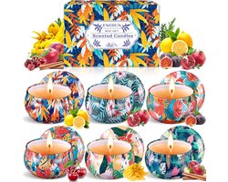 ENC শ্ব scented kaarsen set - 6 stuks, natuurlijke sojawas, Hawaiiaanse geuren