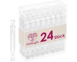 24x Zeepbellen Hart Handvat - Feestelijke Bruiloft & Feest Cadeautjes
