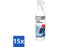 15 x HG - Ruitenontdooier Spray - Snel & Effectief - Voorkomt Snelle Herbevriezing - 500 ml - Voordeelverpakking - 15 stuks