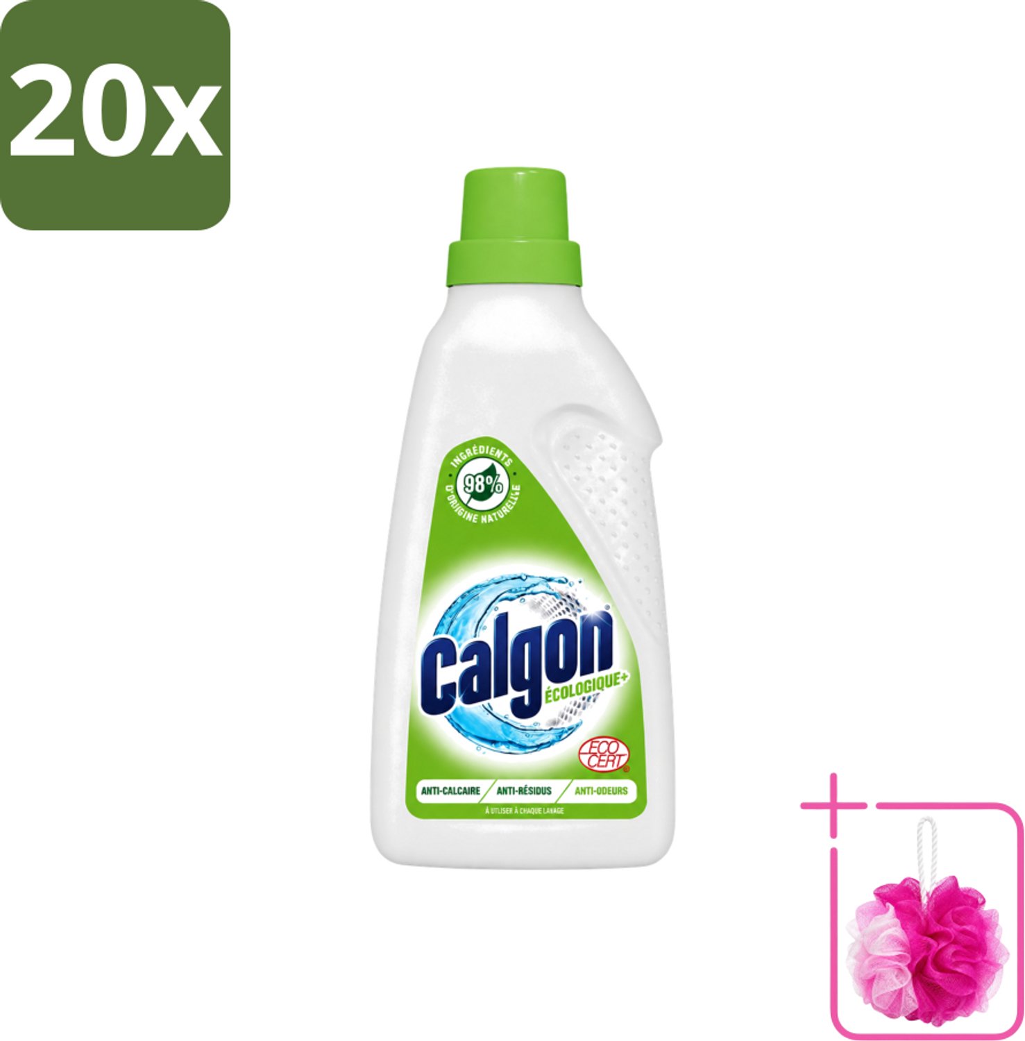 20 x Calgon - Wasmachinereiniger - Gel - Ecologisch - Tegen Kalkaanslag / Wasmiddelresten / Geuren - 750ml - 15 Wasbeurten - Bulkverpakking - Wasmachine reinigen - Douchemop - Kalkaanslag voorkomen