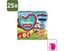 25 x Pampers – Luierbroekjes – Pants Paw Patrol Maat 4 – 72 Luiers - Bulkverpakking - Baby luier - Douchemop - Luierbroek