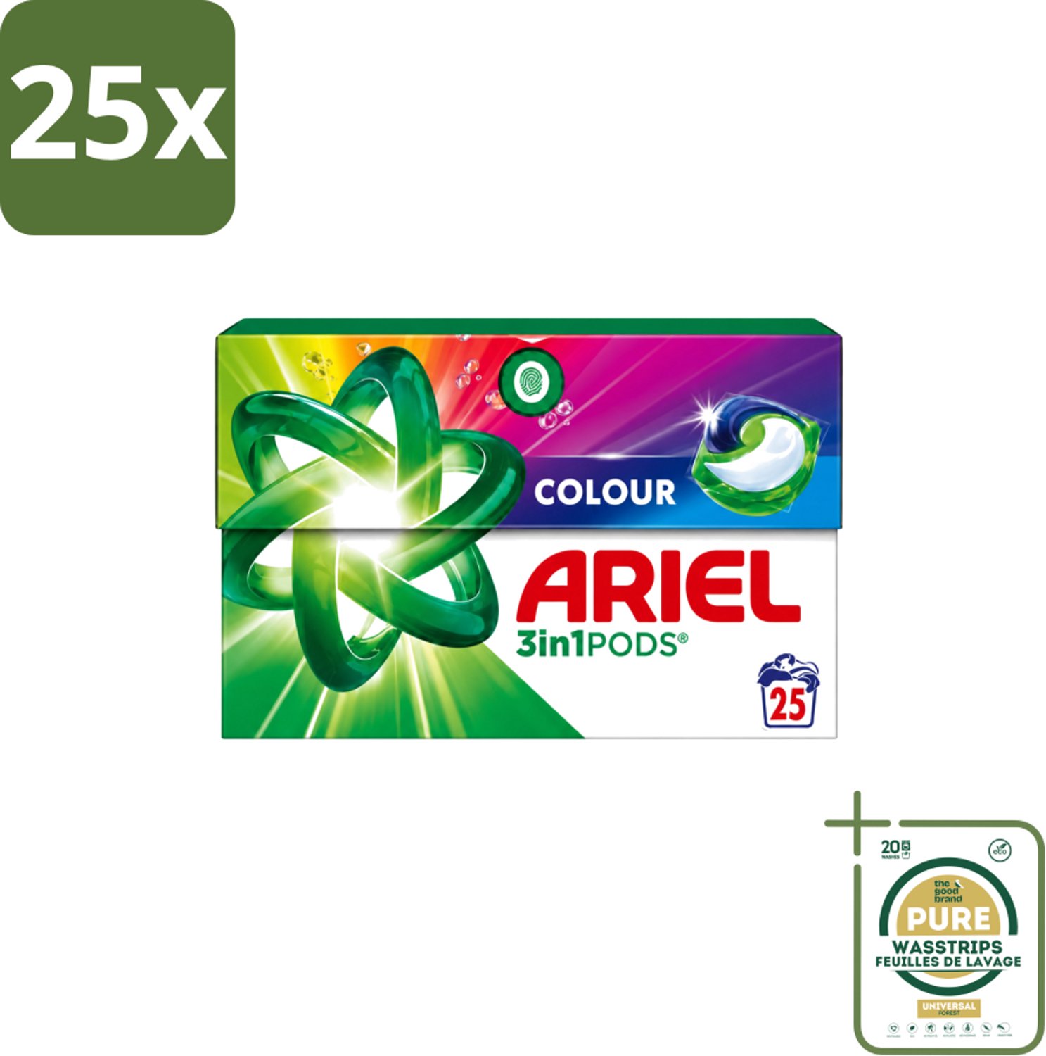 25 x Ariel – Pods 3in1 – Color – 500 g – 25 wasbeurten - Wasstrips - Kleurwas - Kleurbehoud - Wasmiddel - 3in1 Pods - Ariel Pods
