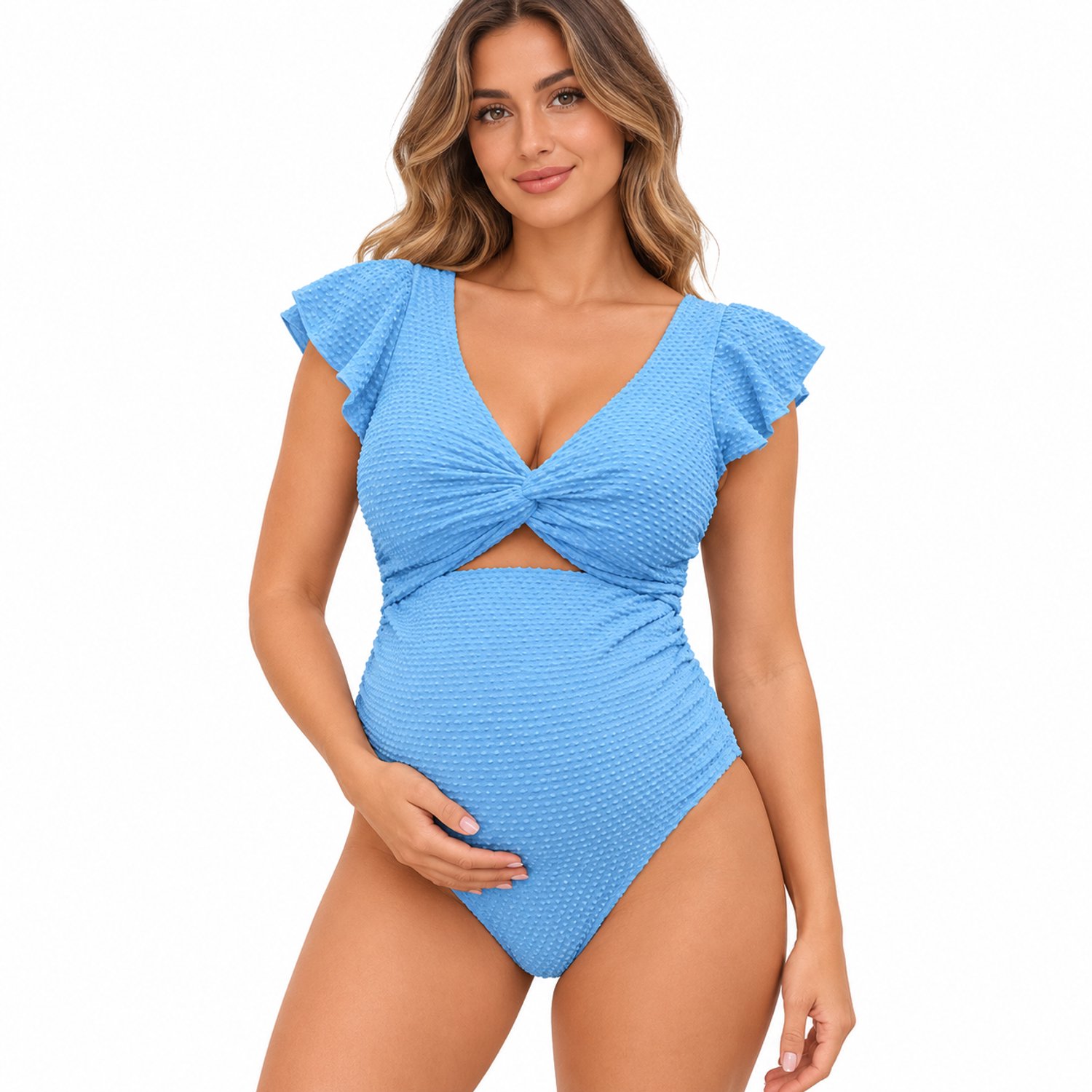 RedParrot Zwangerschap Badpak - Blauw - Zwanger - Bikini - In Verwachting