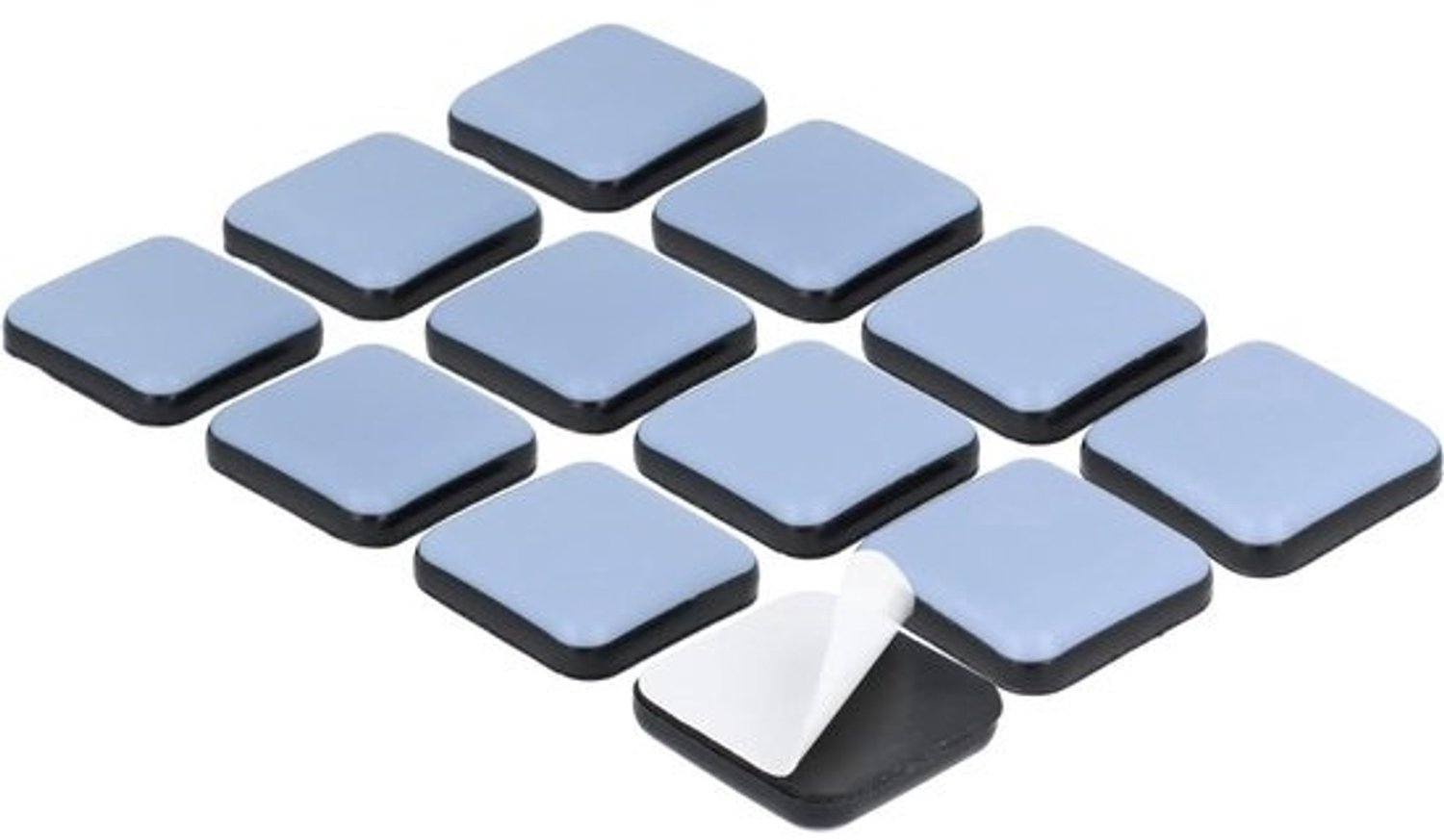 Meubelglijders - PTFE-glijders - Meubels Eenvoudig Verplaatsen - Zelfklevend - 30x30 mm - Blauw Grijs