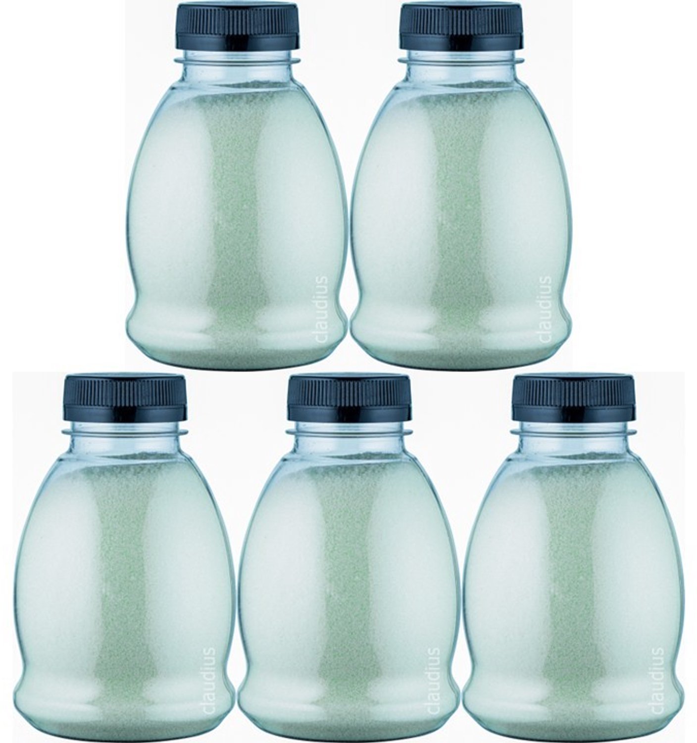 Claudius Scrubzout Eucalyptus - 375 gram - Fles met zwarte dop - Set van 5 stuks - Hydraterende Lichaamsscrub - Body Scrub