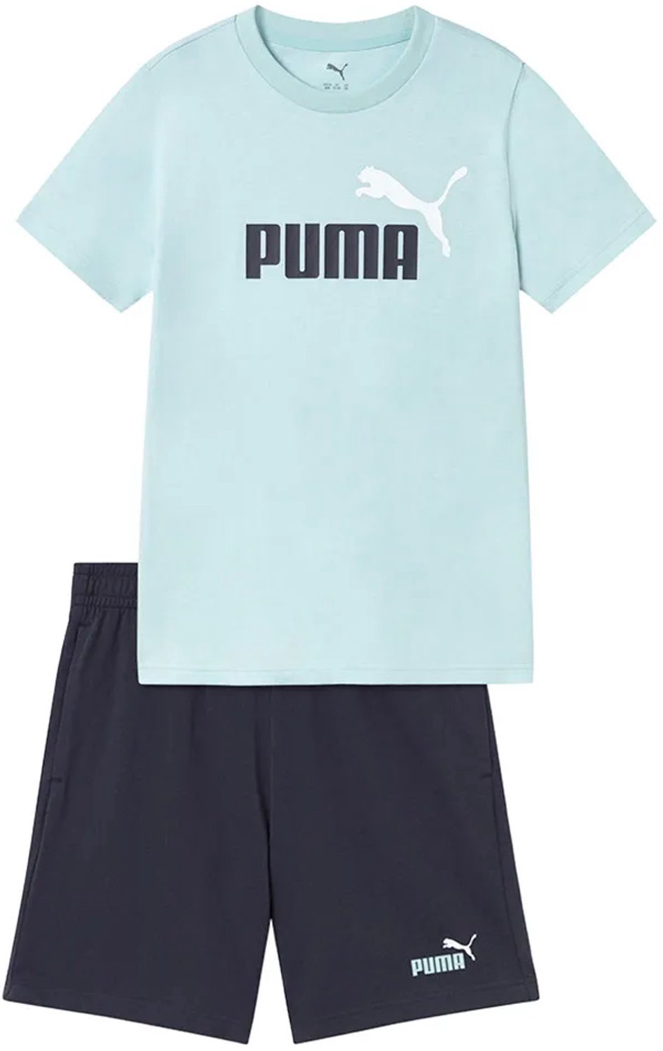 Puma Ess 2 Color Nº1 Logo Korte Mouw Set 11-12 Years Kinderen Fresh Water