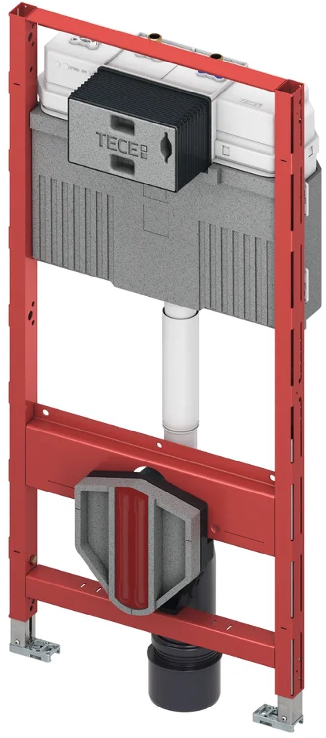 TECEprofil wc-element met Uni-spoelreservoir, met geïntegreerde hygiënespoelfunctie warm- en koud water, bouwhoogte 1120 mm, 9300104
