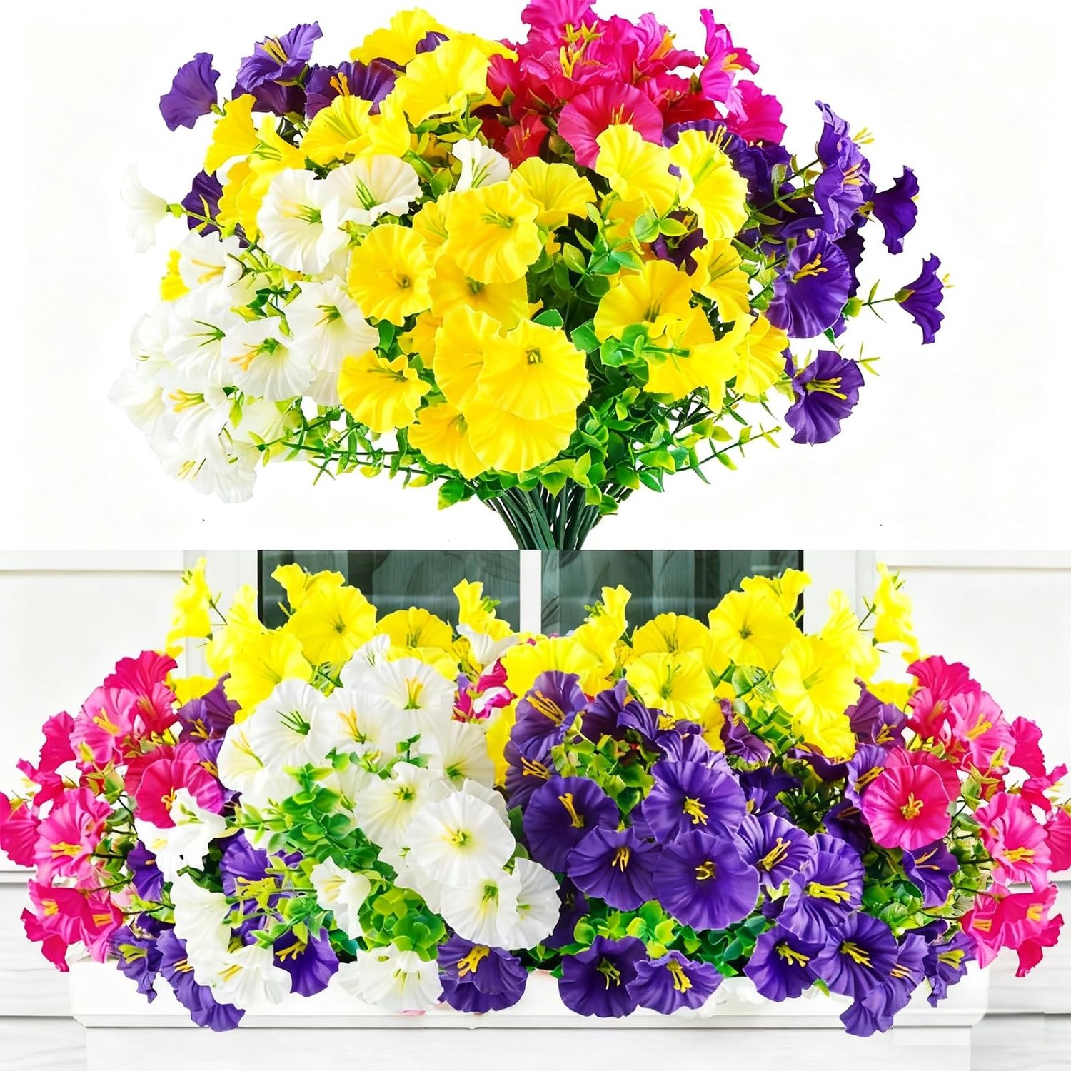 Set van 8 Weerbestendige Kunstbloemen voor Decoratie