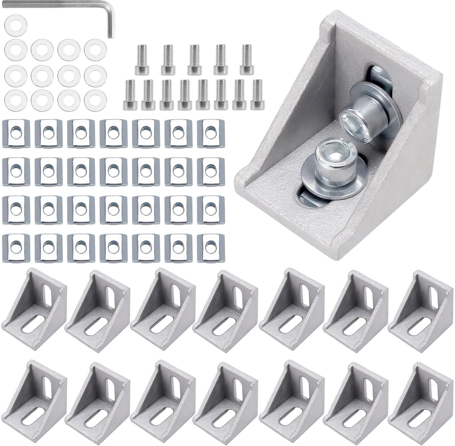15 Aluminium Hoekverbinders voor Meubelbouw