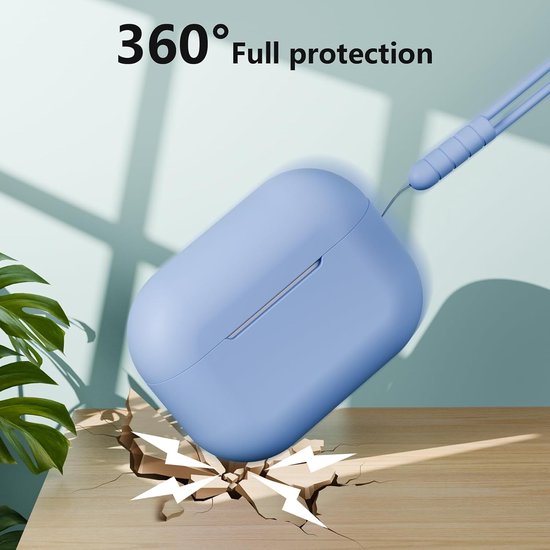 Hoes voor AirPods Pro 2 met reinigingsset, hemelsblauw — afbeelding 3