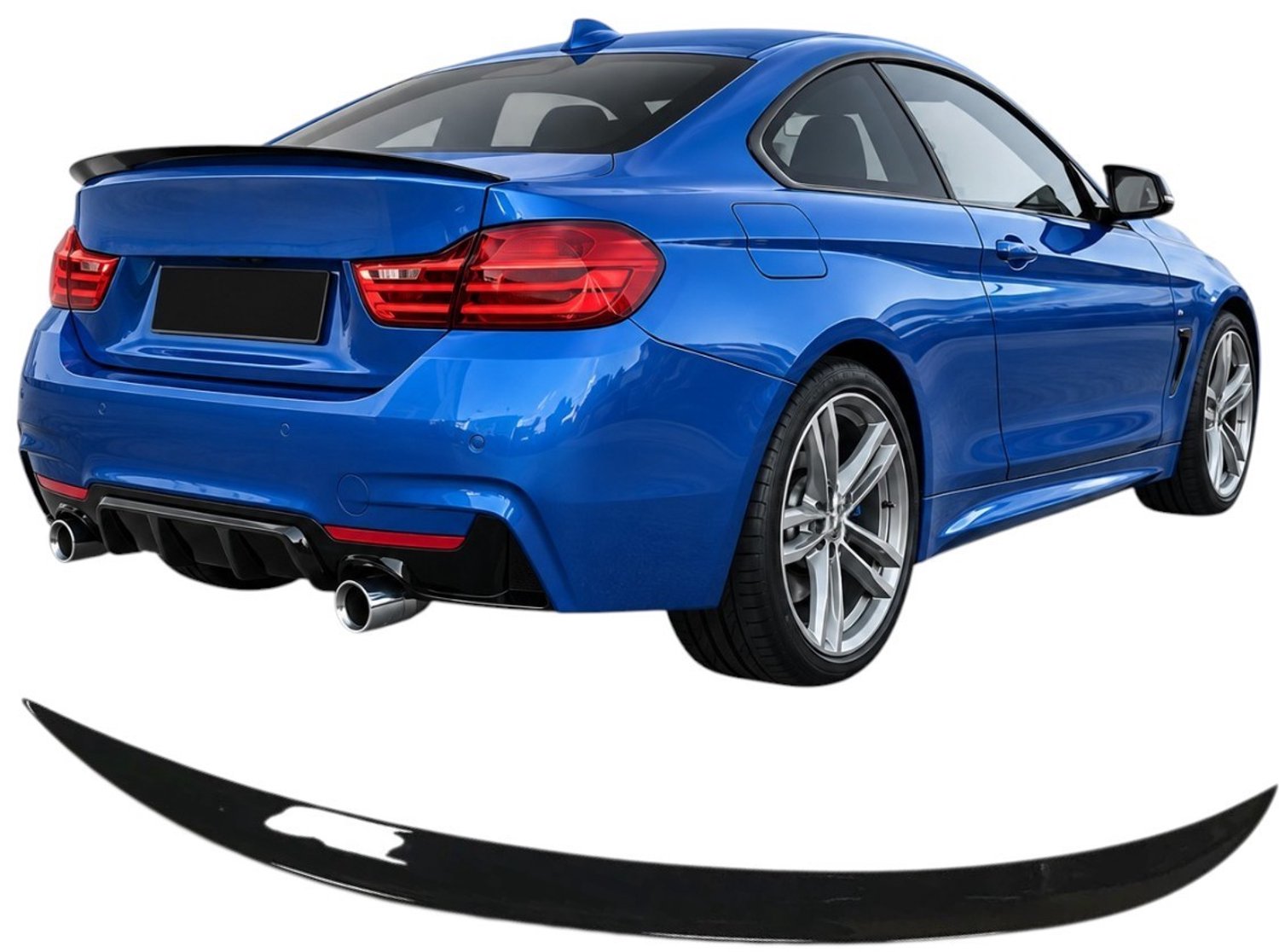 Achterspoiler Geschikt voor BMW 4 Serie F32 Coupé 2013-2021 – Hoogglans Zwart