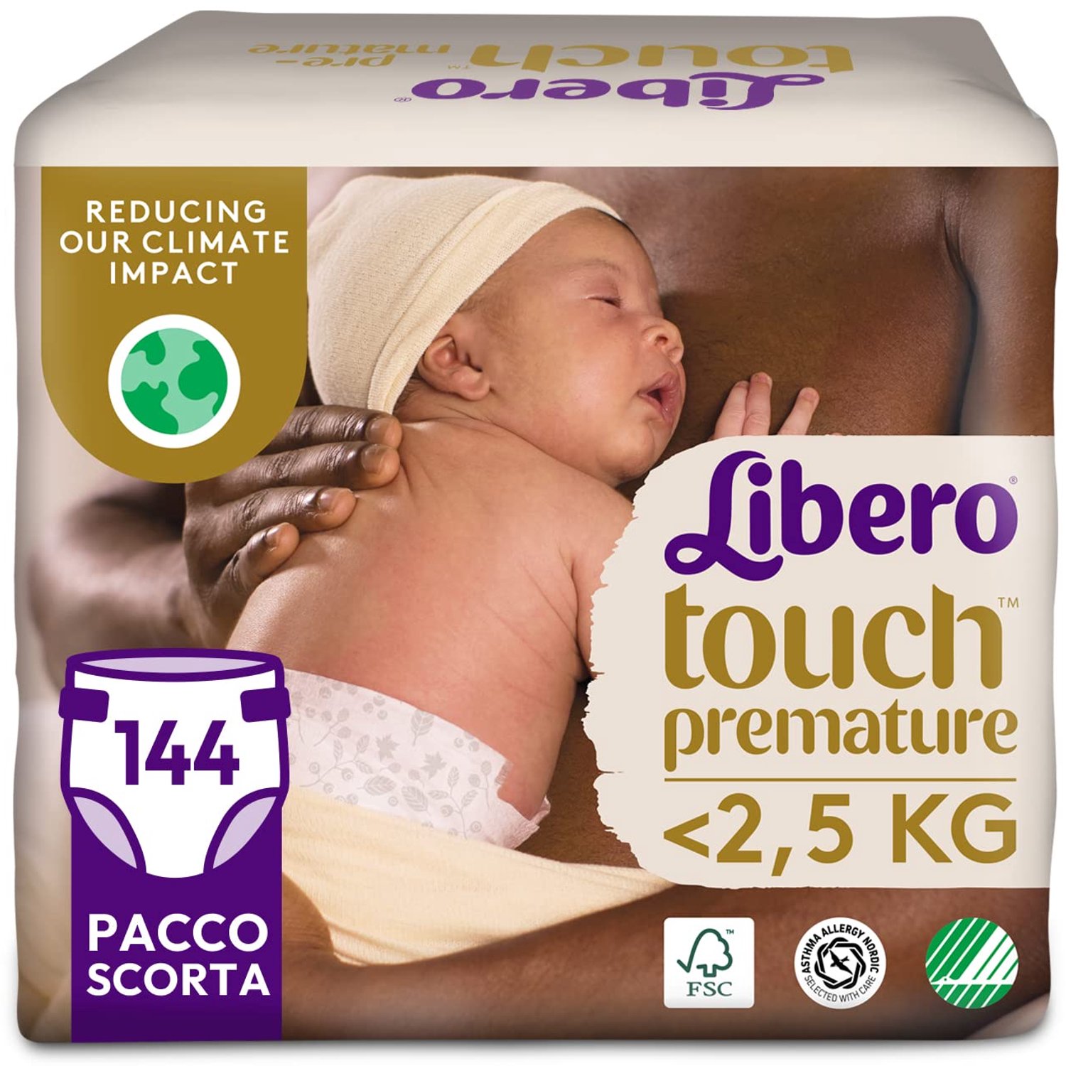 Merkloze Baby Luiers Prematuur <2.5kg - 144 Stuks