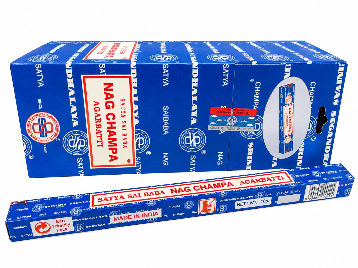Satya Nag Champa - Wierook stokjes - 3x 10 gram - 3 pakjes - Wierook - Healing - Energy - Spiritual bruin